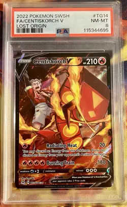 Centiskorch V TG14/TG30 Lost Origin Trainer Gallery Rare Pokemon TCG PSA 8 - Image 1