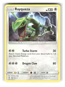 Rayquaza 106/145 Rare Guardians Rising Pokemon Lightly Played - Image 1