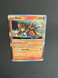 CRIMP ERROR Entei 030/197 SV03: Obsidian Flames Holo Pokemon - Image 1