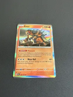 CRIMP ERROR Entei 030/197 SV03: Obsidian Flames Holo Pokemon - Image 2