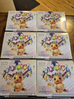 6x Pokemon TCG: S&V Prismatic Evolutions Factory Sealed Elite Trainer Box - Image 1