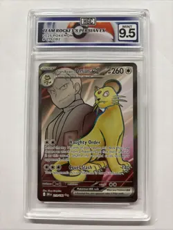2025 Pokemon Team Rocket’s Persian Ex #219 HGC 9.5 (sb4) - Image 1