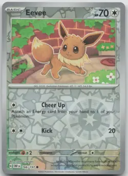 Eevee 166/197 Common Obsidian Flames Pokemon Reverse Holo Near Mint - Image 1
