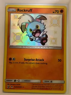Rockruff SV23/SV94 Shiny Rare Hidden Fates Shiny Vault Pokemon NM - Image 1