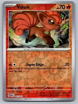Vulpix 037/165 Common 151 Pokemon Reverse Holo Near Mint - Image 1
