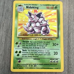 Nidoking 011/102 Base Set Holo Pokemon - Image 1