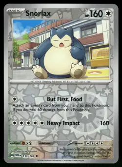 Snorlax Reverse Holo 136/167 SV06: Twilight Masquerade Pokemon - Image 1
