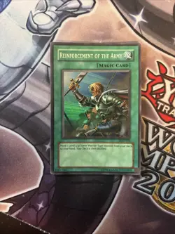 Yugioh Reinforcement of the Army Unlimited Edition Super Rare LOD-028 LP (WNU) - Image 1