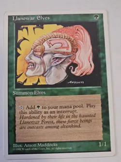 MTG -Llanowar Elves - 4th Edition White Border - Image 1