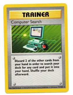 Pokemon Card: Computer Search 71/102 Shadowless Base Set PACK FRESH Rare! NM/M - Image 3