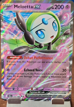 Meloetta EX 044/086 Sv: Black Bolt Full Art Holo Double Rare Pokemon Card - Image 1