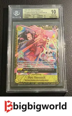 One Piece Card Game Boa Hancock OP14-112 Regionals Top 64 Prize BGS 10 - Image 1