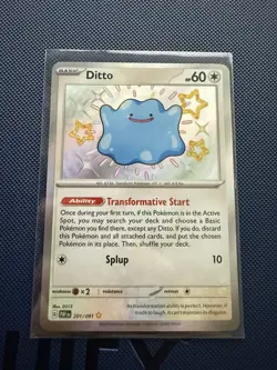 Ditto 201/091 Scarlet Violet Paldean Fates Baby Shiny Card NM Condition - Image 1