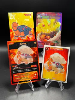 Pokemon Torkoal Set of 4 - Torkoal #324 Peru/NON-TCG Cards & Sticker - Image 1