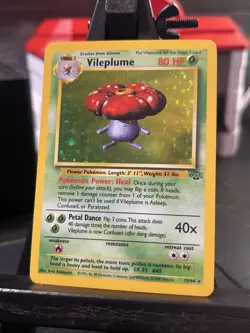 Vileplume 15/64 Holo Rare Jungle Set Pokemon Card WOTC Vintage 1999 TCG LP ⭐ - Image 1
