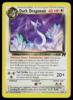 Pokemon Card Team Rocket Dark Dragonair 33/82 Uncommon - Image 1