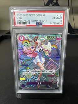 PSA 10 UTA 120 Awakening of the New Era OP05 Japanese One Piece Card 2023 - Image 1