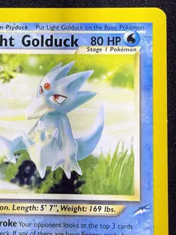 Pokemon TCG Neo Destiny 1st Edition Light Golduck Card 47/105 Uncommon LP - Image 2
