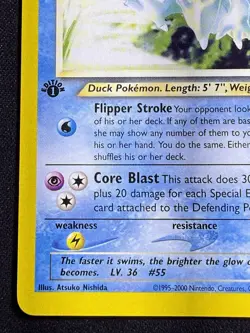 Pokemon TCG Neo Destiny 1st Edition Light Golduck Card 47/105 Uncommon LP - Image 5
