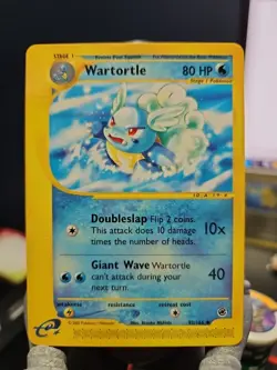 Pokemon TCG Wartortle Card 92/165 Expedition Base Set - NM Front LP Back - Image 1