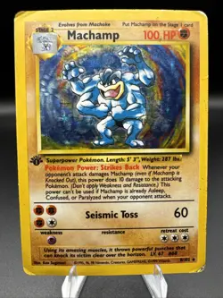 Machamp - 8/102 - Pokemon Base Set Unlimited Holo Rare Card WOTC HP - Image 1