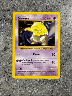Pokemon TCG Cards SHADOWLESS Base Set Drowzee 49/102 EXC - Image 1