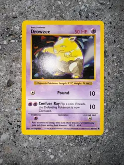 Pokemon TCG Cards SHADOWLESS Base Set Drowzee 49/102 EXC - Image 3