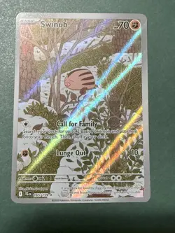 Swinub 165/159 SV09 Journey Together Illustration Rare Raw English Pokemon Card - Image 1