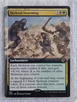 MTG Skeletal Swarming (Ext ART) #389 Adventures in the Forgotten Realms Rare NM - Image 4