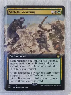 MTG Skeletal Swarming (Ext ART) #389 Adventures in the Forgotten Realms Rare NM - Image 5