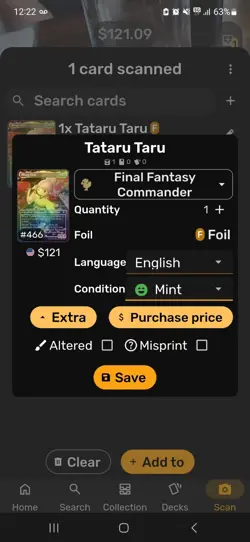 Tataru Taru (Borderless) (Chocobo Track Foil) Commander: Final Fantasy Foil - Image 2