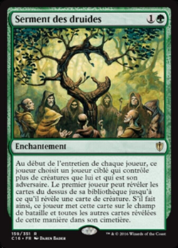 mtg magic oath of druids FRENCH vf fr serment des druides commander 2016 - Image 1