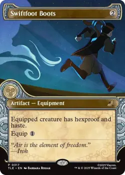 NM Showcase Swiftfoot Boots, MTG, Avatar: The Last Airbender, Magic, 317 - Image 1