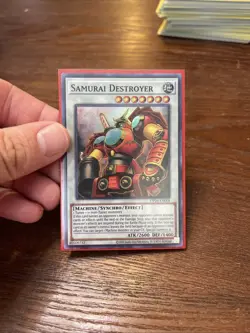 YuGiOh Samurai Destroyer OP26-EN008 Super Rare NM/VLP - Image 1