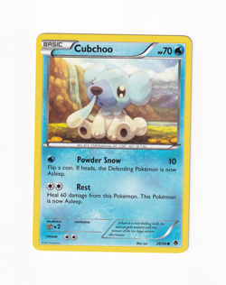 Cubchoo 28/98 Emerging Powers 2011 Regular Non Holo Pokemon Moderately Played MP - Image 1