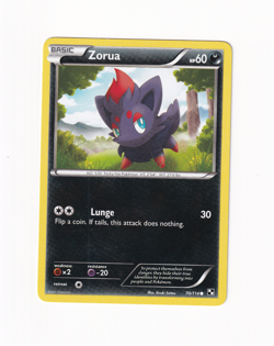 Zorua 70/114 Black & White Common Regular Non Holo Pokemon Moderately Played MP - Image 1