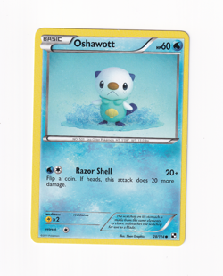 Oshawott 28/114 Black & White Regular 2011 Non Holo Pokemon Moderately Played MP - Image 1