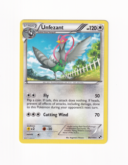 Unfezant 86/114 Black & White Rare Regular Non Holo Pokemon Moderately Played MP - Image 1