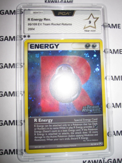 POKEMON R ENERGY 95/109 REVERSE HOLOFOIL EX TEAM ROCKET 🌀SWIRL ENG PCA 9 NO Psa - Image 1