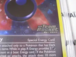 POKEMON R ENERGY 95/109 REVERSE HOLOFOIL EX TEAM ROCKET 🌀SWIRL ENG PCA 9 NO Psa - Image 3