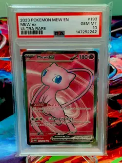 2023 POKEMON MEW EN-151 ULTRA RARE #193 MEW EX PSA 10 - Image 1