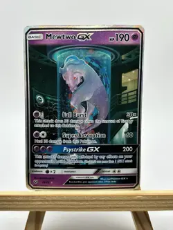 Mewtwo GX 78/73 Secret Rare Shining Legends Pokemon Damaged - Image 1