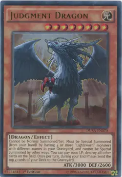 Yugioh Judgment Dragon DUSA-EN070 Ultra Rare 1st Edition LP - Image 1
