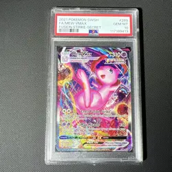 2021 Pokemon Sword & Shield Fusion Strike Mew VMAX #269 FA Secret PSA 10 GEM - Image 1