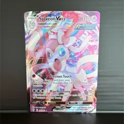 Pokemon TCG Sylveon VMAX Ultra Rare Full Art SWSH07 075/203 310 HP Holo - Image 1