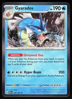 Gyarados 130/165 Rare 151 Pokemon Holo NM - Image 1