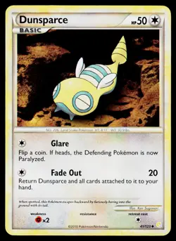 Dunsparce 41/123 Uncommon HeartGold & SoulSilver Pokemon LP - Image 1