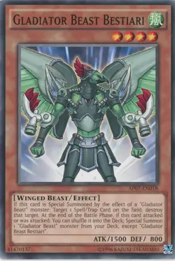 Yugioh Gladiator Beast Bestiari AP07-EN018 Common LP - Image 1