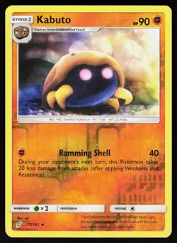 Kabuto 77/181 Uncommon Team Up Pokemon Reverse Holo LP - Image 1