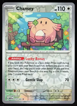 Chansey 113/165 Rare 151 Pokemon Reverse Holo NM - Image 1